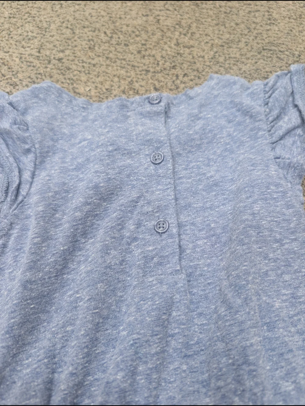 Old Navy Heather Blue Flutter-Sleeve Romper